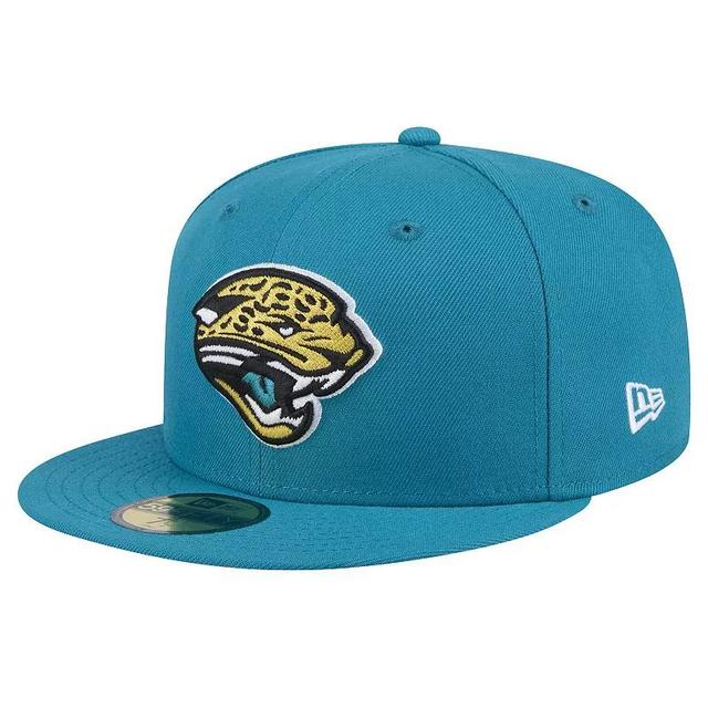 Mens New Era Teal Jacksonville Jaguars Throwback Logo Omaha 59FIFTY Fitted Hat Product Image