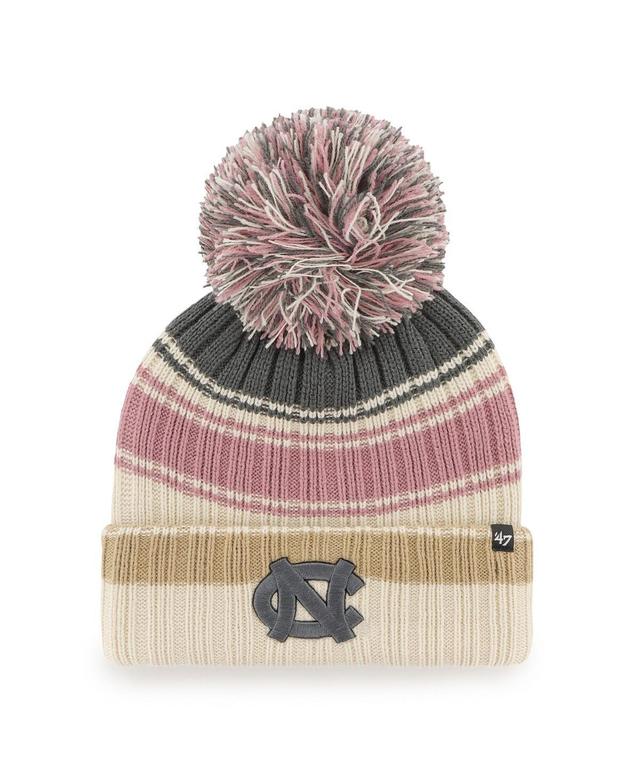 Womens 47 Brand Cream North Carolina Tar Heels Daphne Cuffed Knit Hat with Pom Product Image