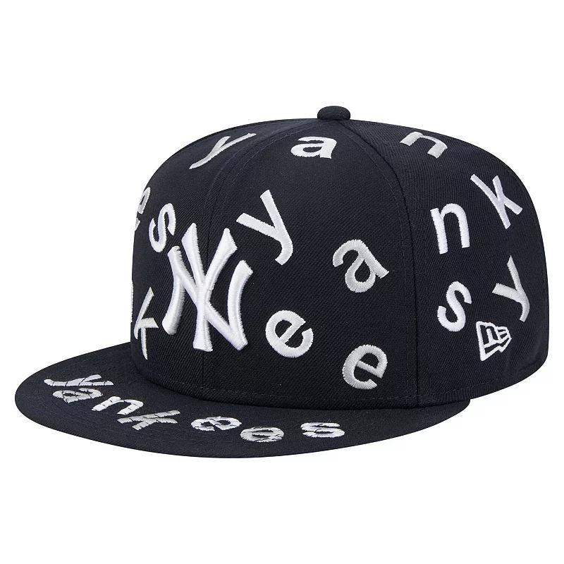 Mens New Era New York Yankees Team Confetti 59FIFTY Fitted Hat Blue Product Image