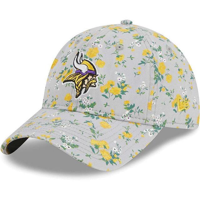 Womens New Era Gray Minnesota Vikings Bouquet 9TWENTY Adjustable Hat Product Image