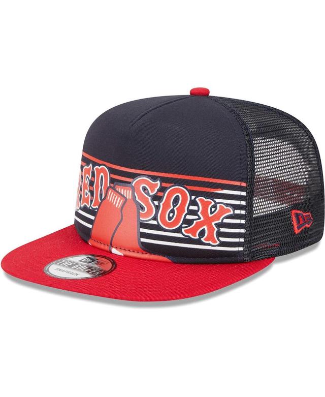 Mens New Era Navy Boston Red Sox Speed Golfer Trucker Snapback Hat Product Image