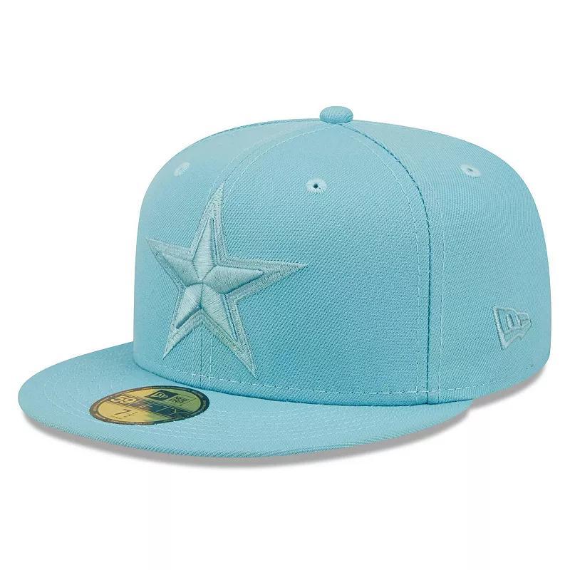 Mens New Era Aqua Dallas Cowboys Color Pack 59FIFTY Fitted Hat Turq/Blue Product Image