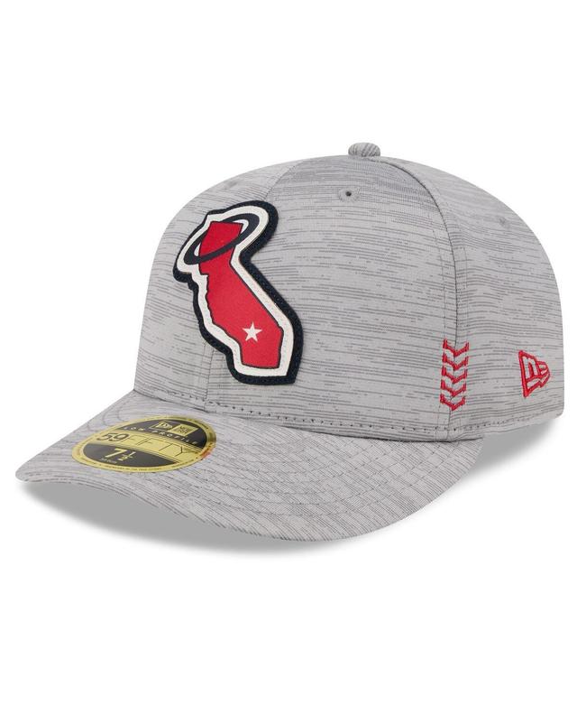 Mens New Era Gray Los Angeles Angels 2024 Clubhouse Low Profile 59FIFTY Fitted Hat Product Image