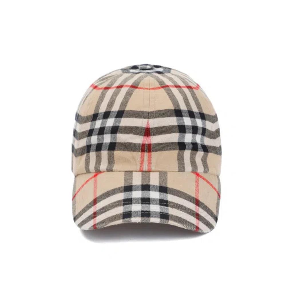 BURBERRY Vintage Check Motif Baseball Cap In Neutrals Product Image