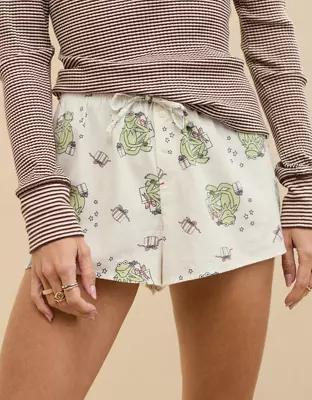 Aerie Disney Off-Duty Flannel Boxer Product Image