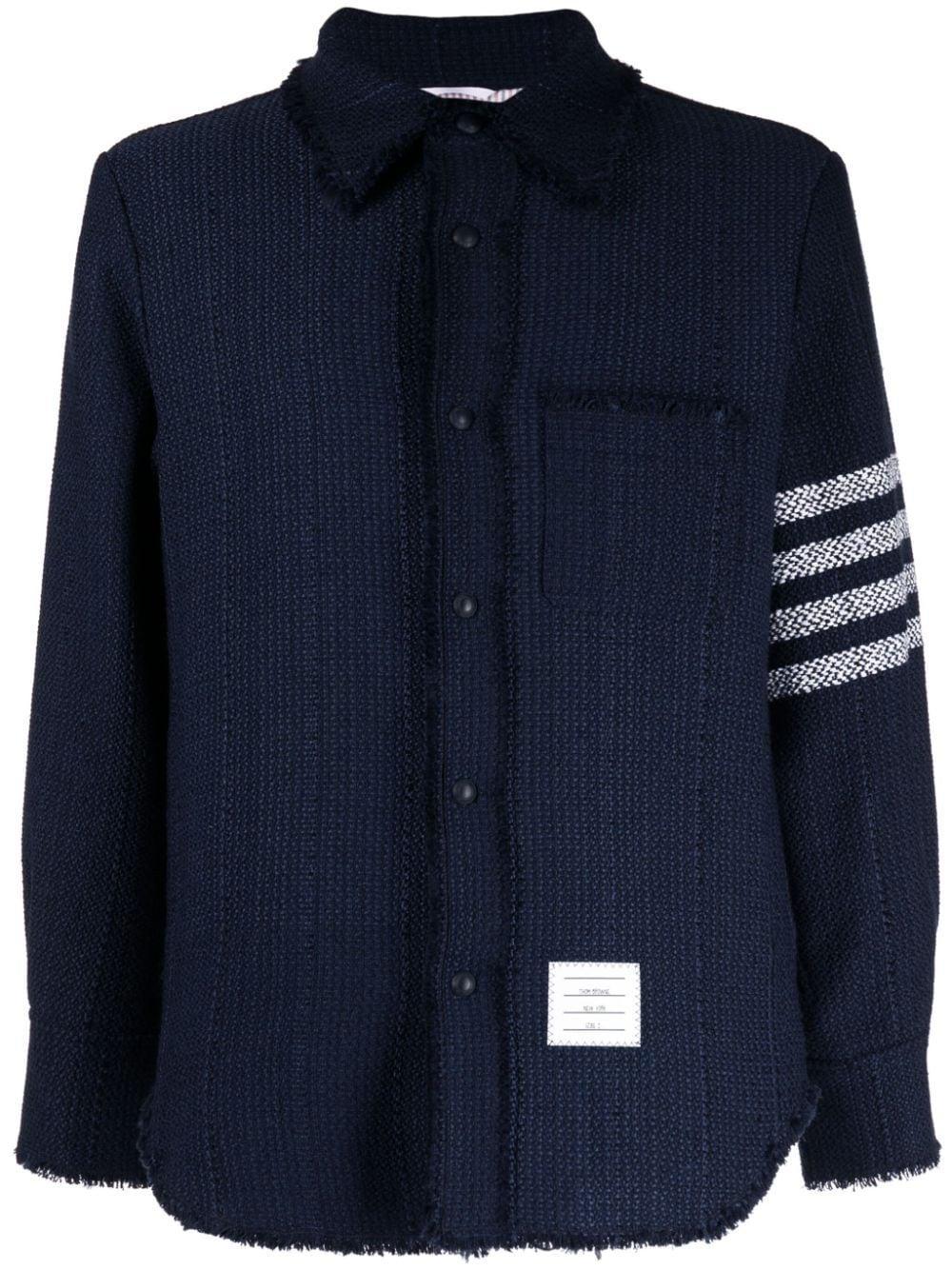 4-bar Stripe Shirt Jacket In 415 Navy Product Image