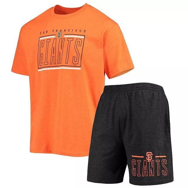 Mens Concepts Sport /Orange San Francisco Giants Meter T-Shirt and Shorts Sleep Set Product Image