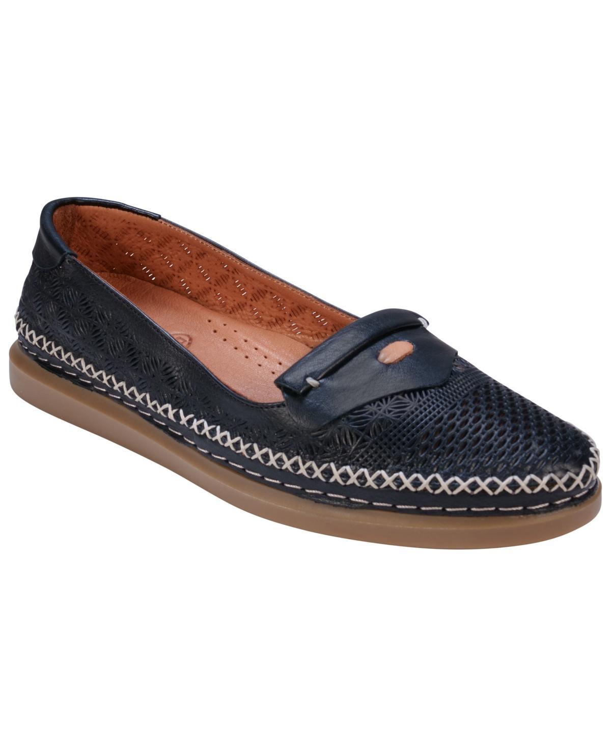 Cools 21 Womens Ginger Perforated Leather Flats Product Image