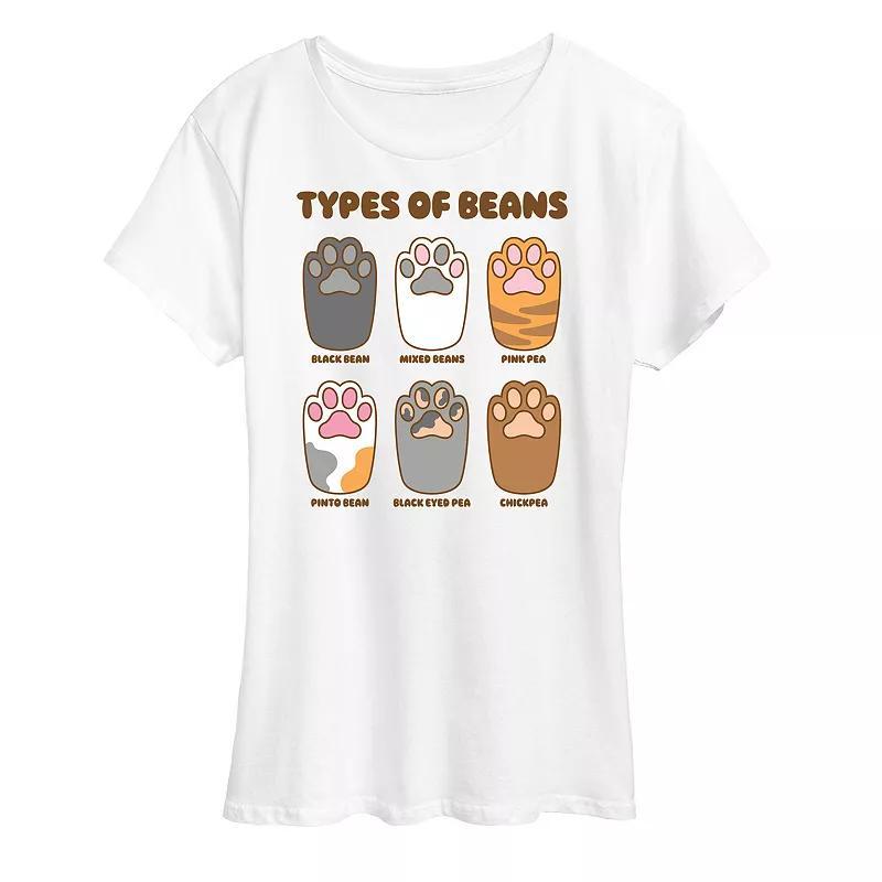 Womens Types Of Cat Beans Graphic Tee Product Image