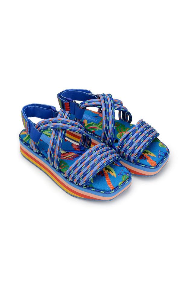 Blue Macaw Platform Sandal Product Image