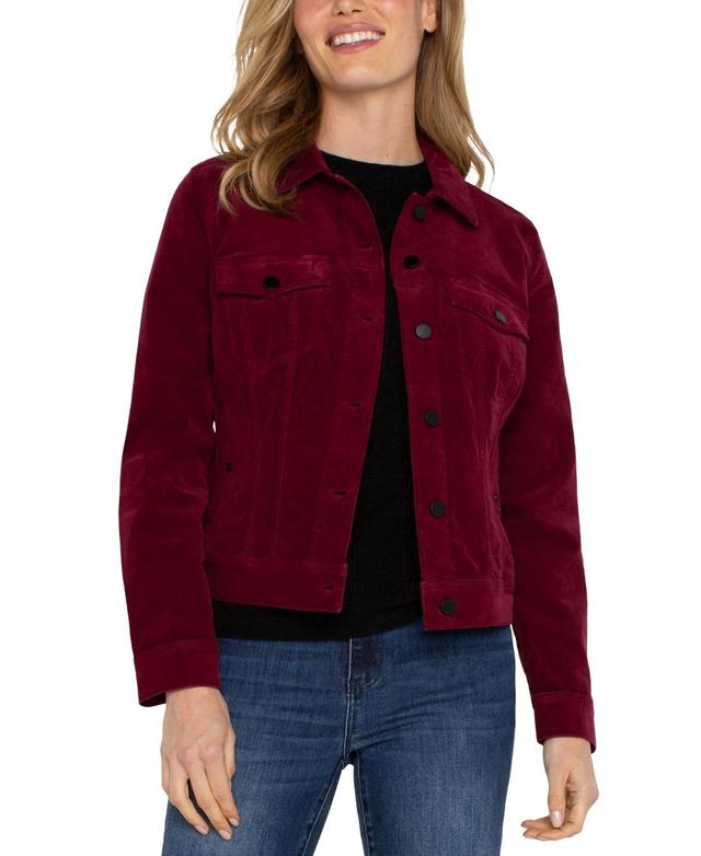 Liverpool Los Angeles Classic Jacket Stretch Corduroy (Ruby) Women's Vest Product Image