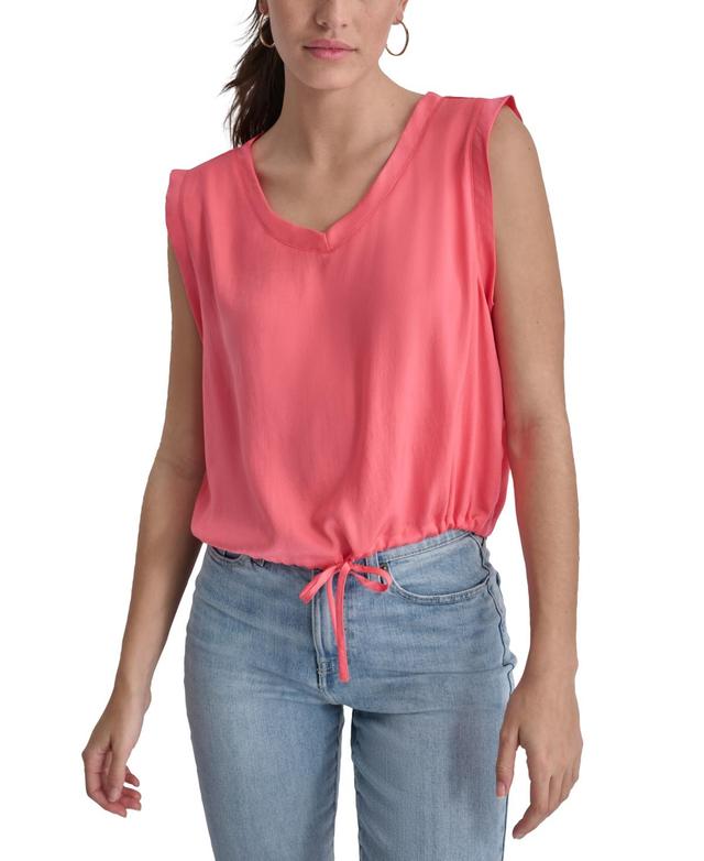 Women's V-Neck Sleeveless Cropped Top Product Image