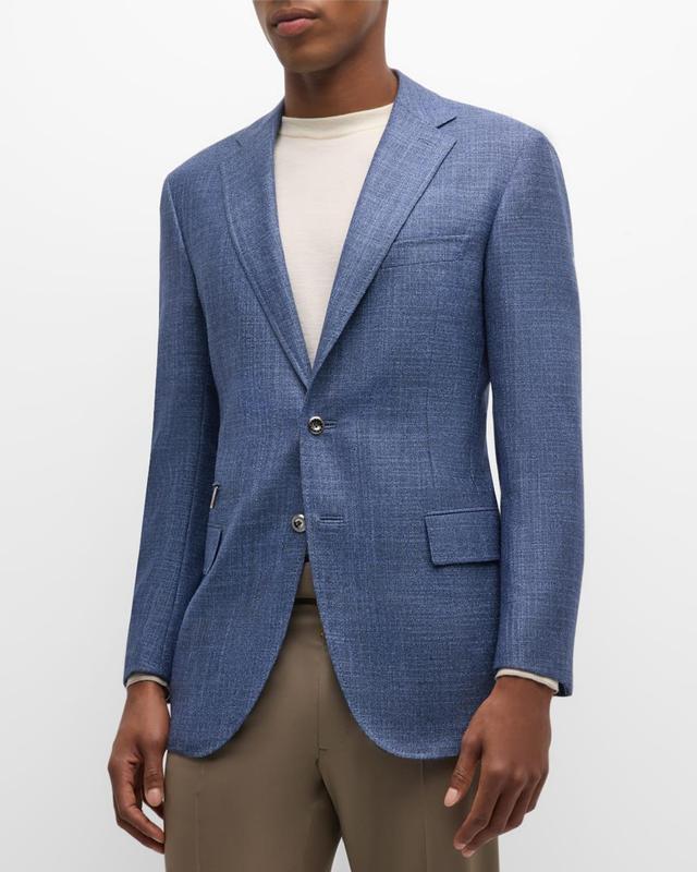 Mens Textured Two-Button Blazer Product Image