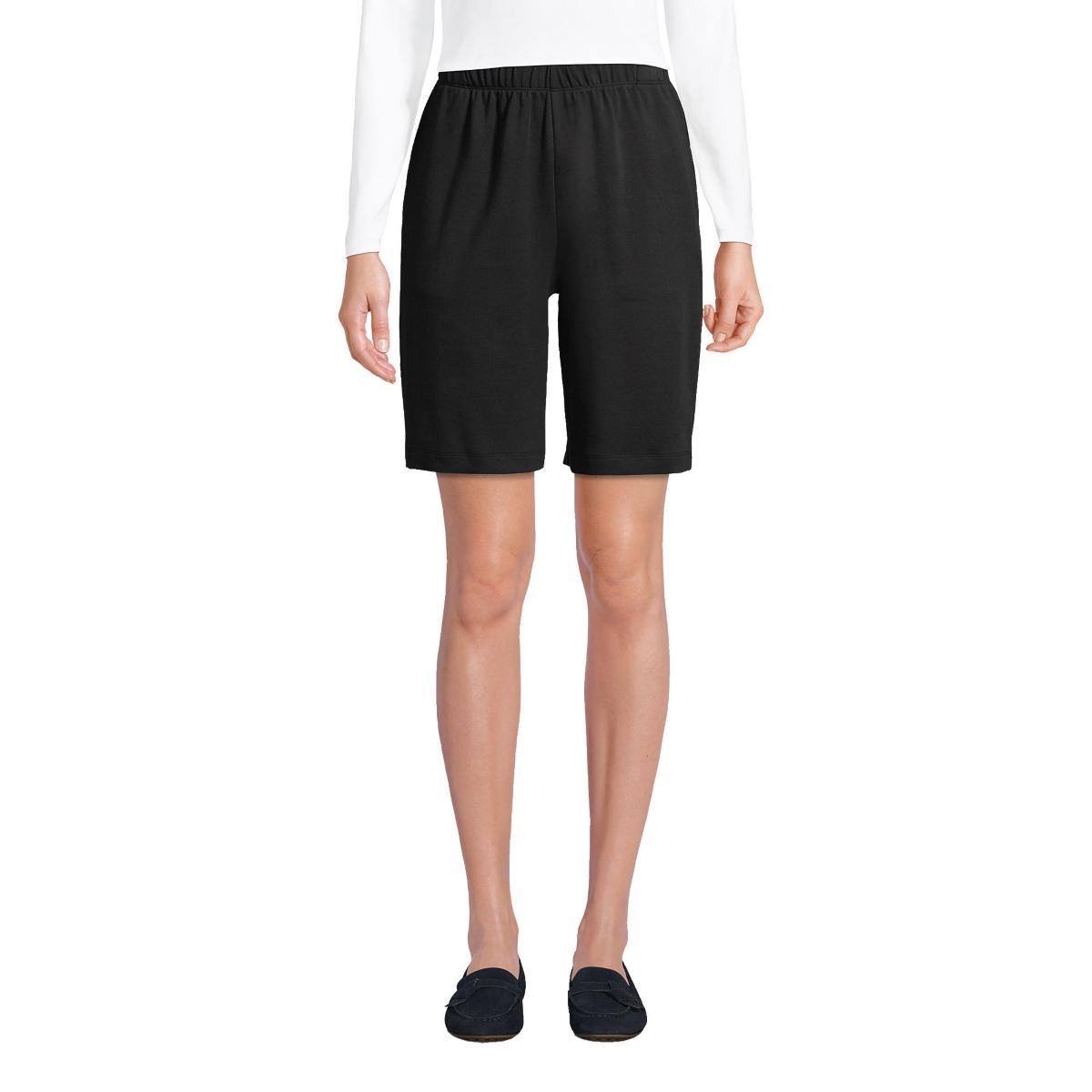 Petite Lands End Sport Knit Pull-On Shorts, Womens Product Image