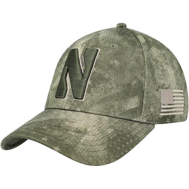 Mens Under Armour Camo Northwestern Wildcats Blitzing Performance Adjustable Hat Product Image