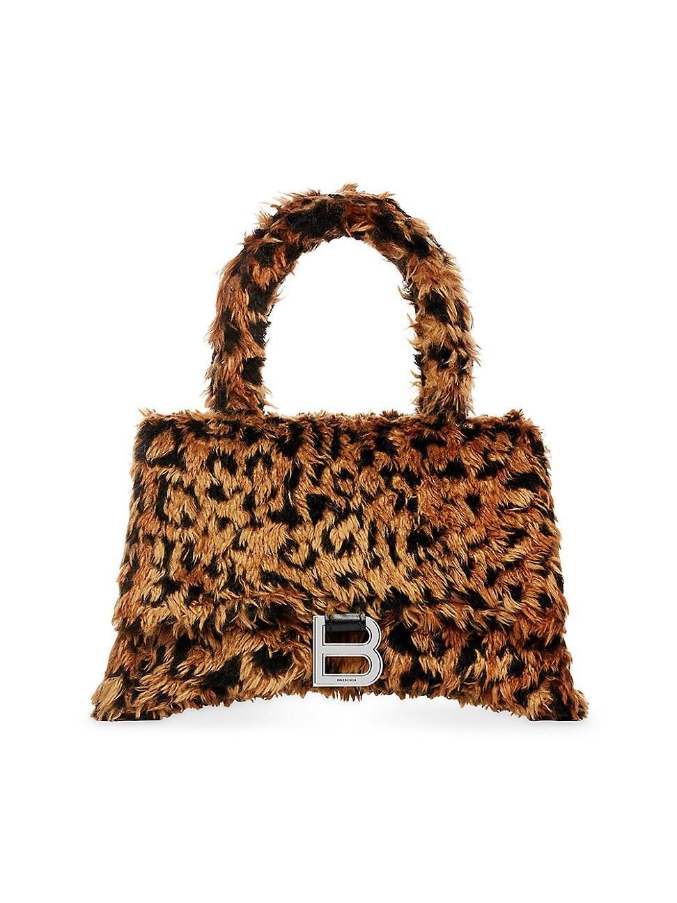 Womens Hourglass Small Handbag With Strap With Leopard Print Product Image