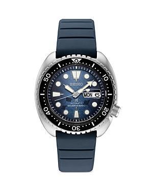 Seiko Mens Automatic Prospex Diver Dark Blue Silicone Strap Watch 45mm Product Image