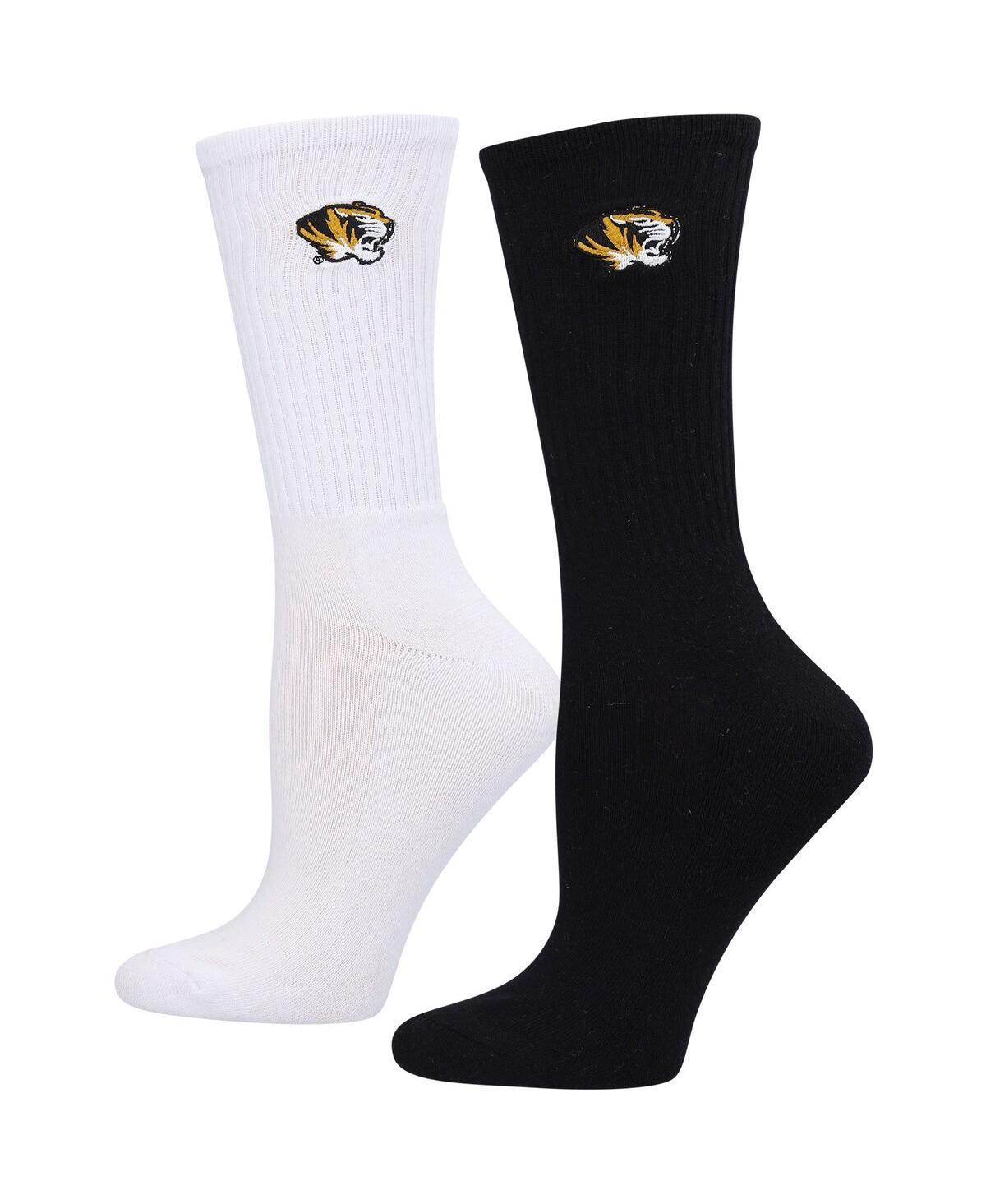 Womens ZooZatz Black Missouri Tigers 2-Pack Quarter-Length Socks - Black Product Image