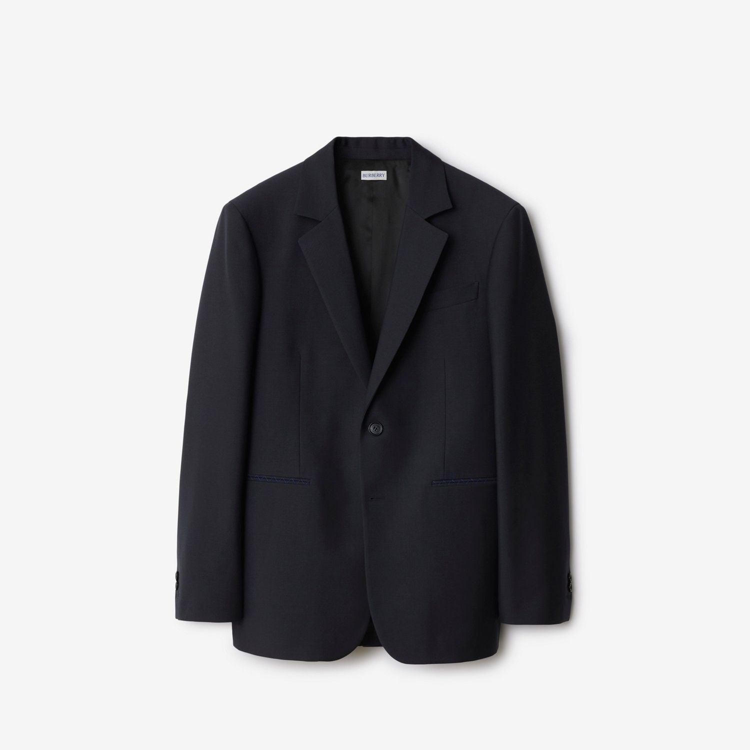 Wool Tailored Jacket In Navy Product Image