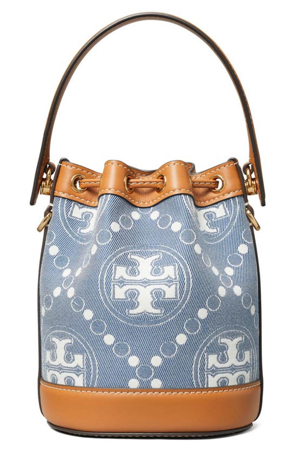 T Monogram Denim Mini Bucket Bag In Multi Product Image