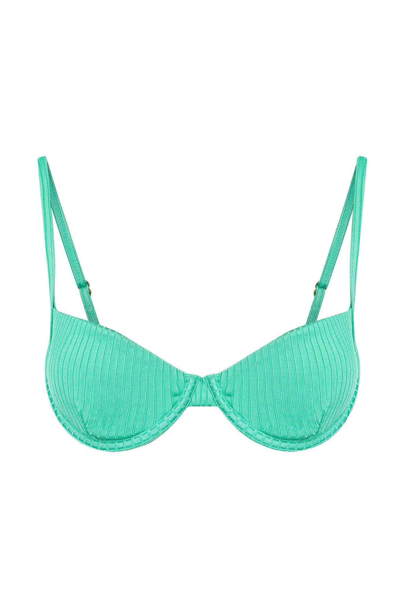 Capri Top - Turquoise Wide Rib Product Image