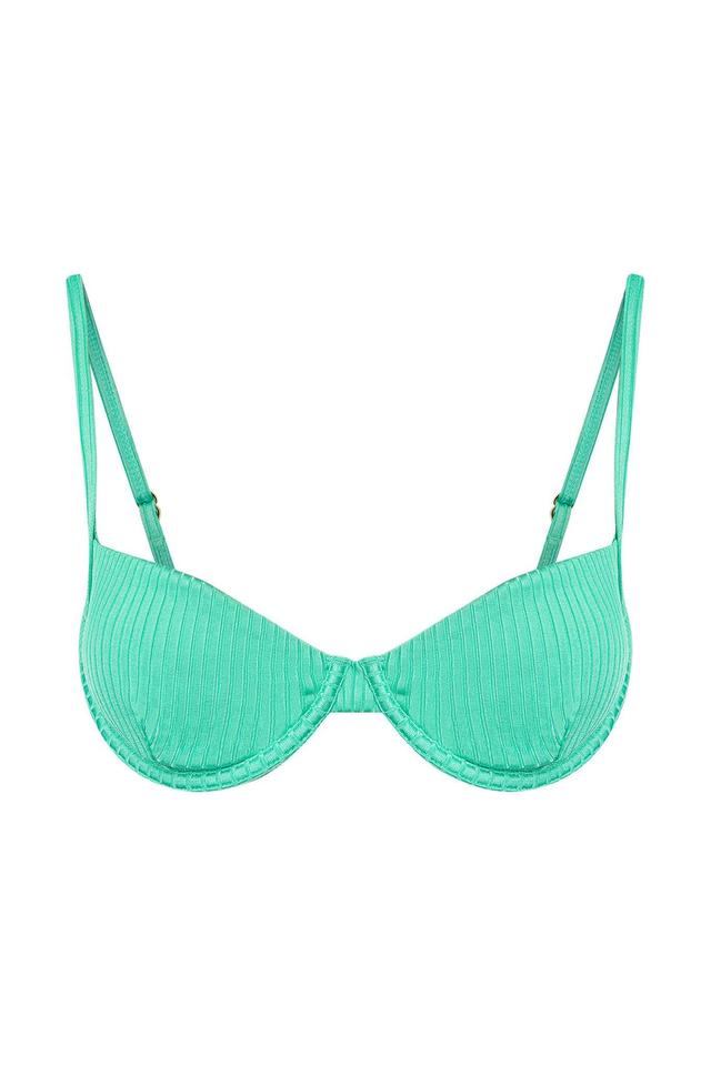 Capri Top - Turquoise Wide Rib Product Image