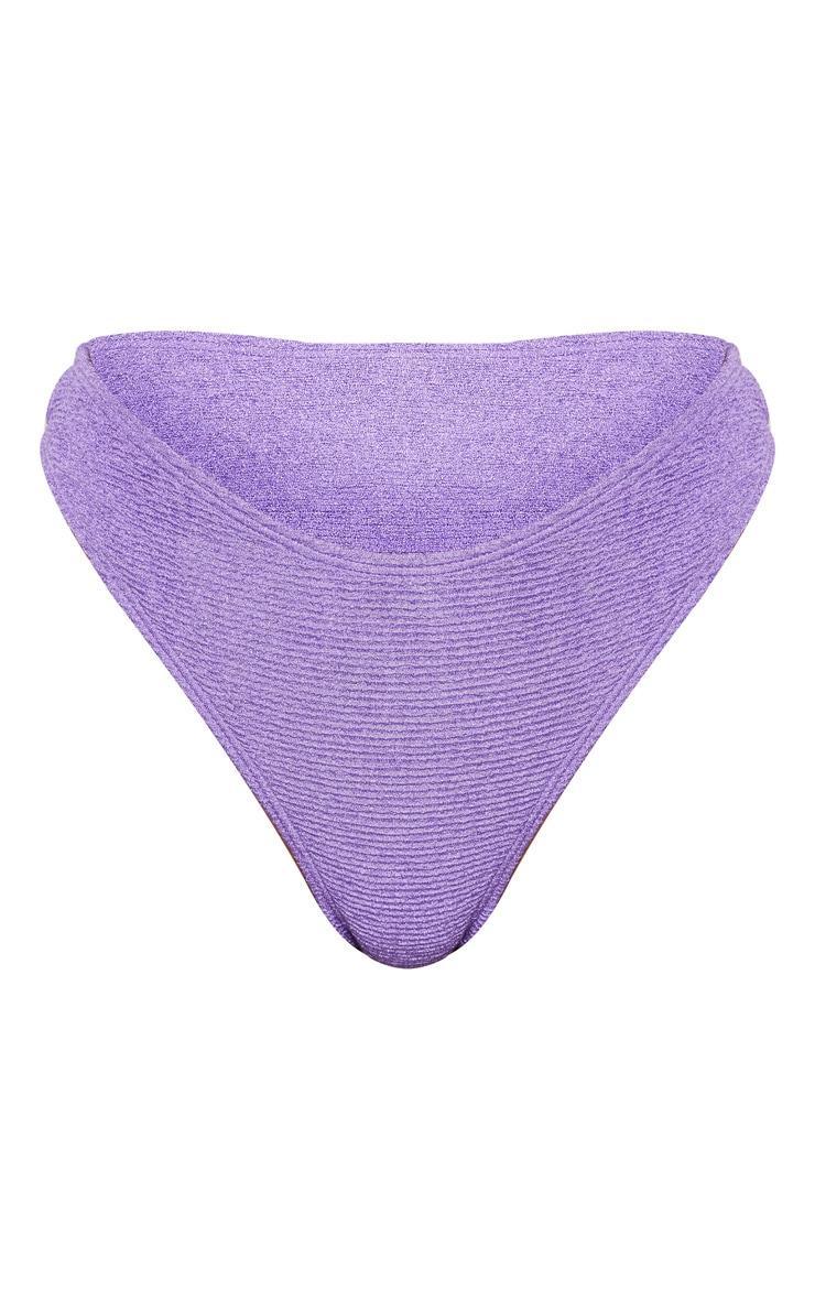 Purple Mini Crinkle Cheeky Bum Bikini Bottom Product Image