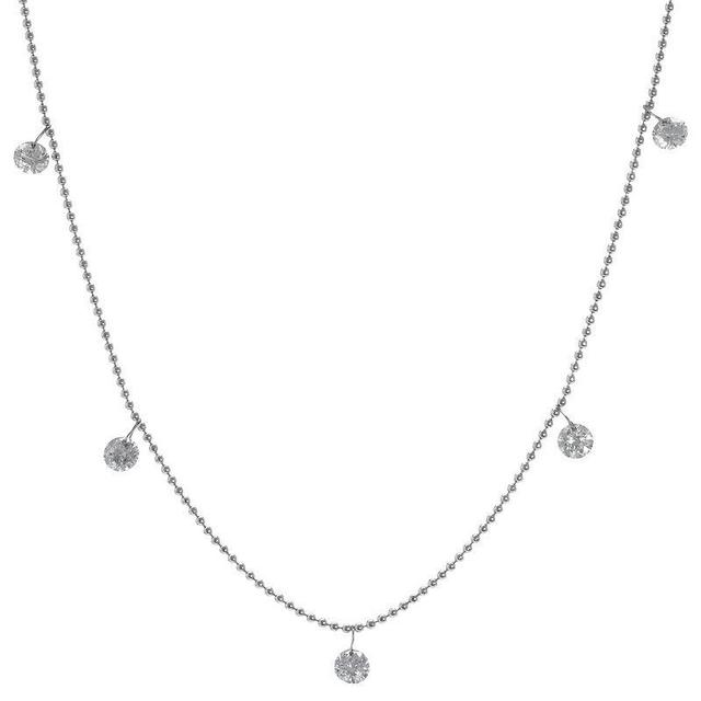 Luxle 18k White Gold 1/2 Carat T.W. 5 Diamond Dangle Necklace, Womens 14k White Gold Product Image