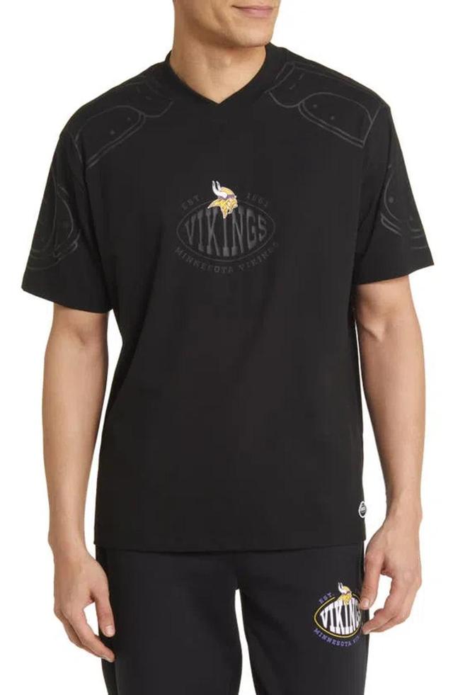 HUGO BOSS X Nfl Tackle Graphic T-shirt In Minnesota Vikings Black Product Image