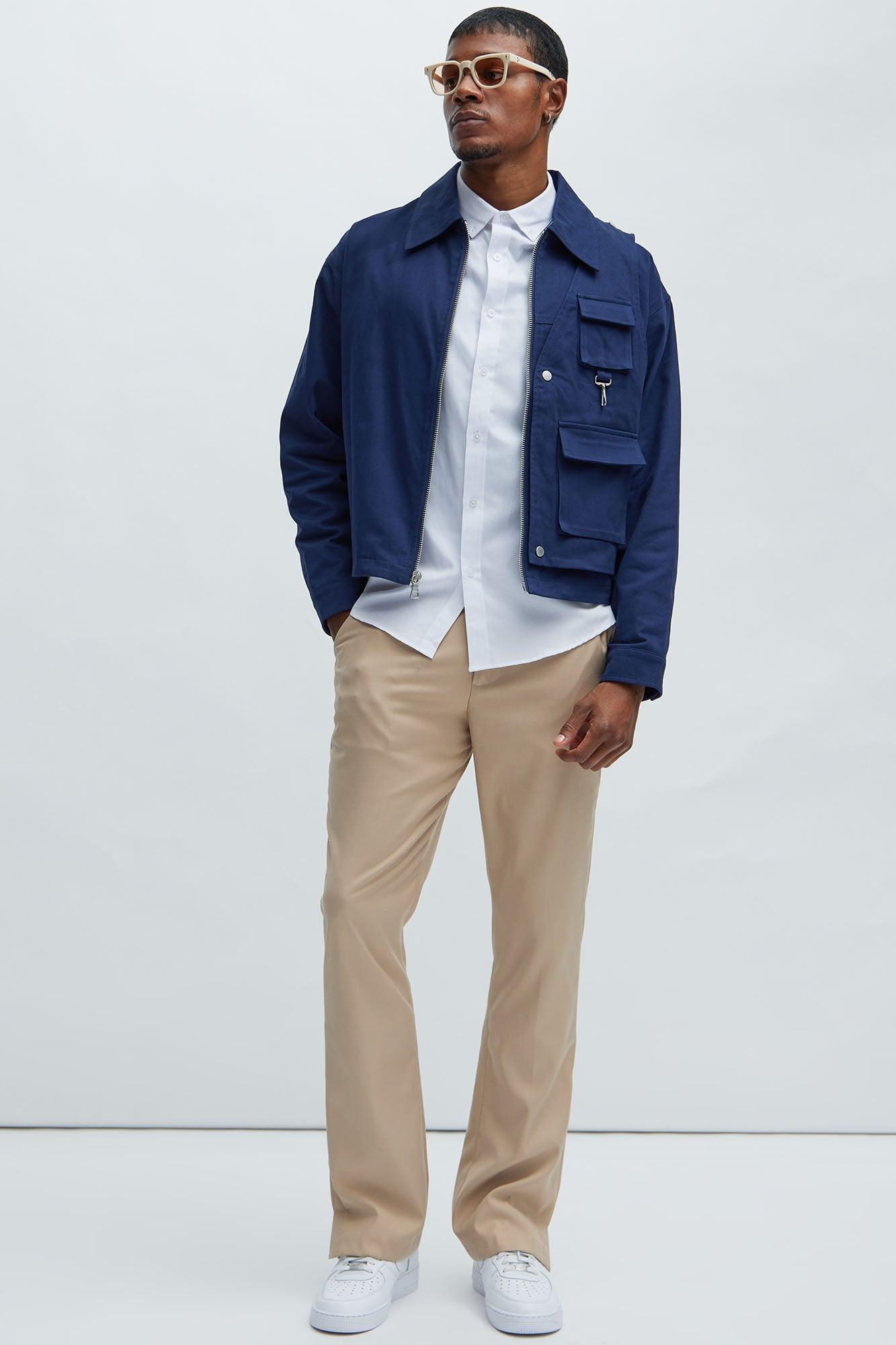 Protocol Boxy Jacket - Navy Product Image