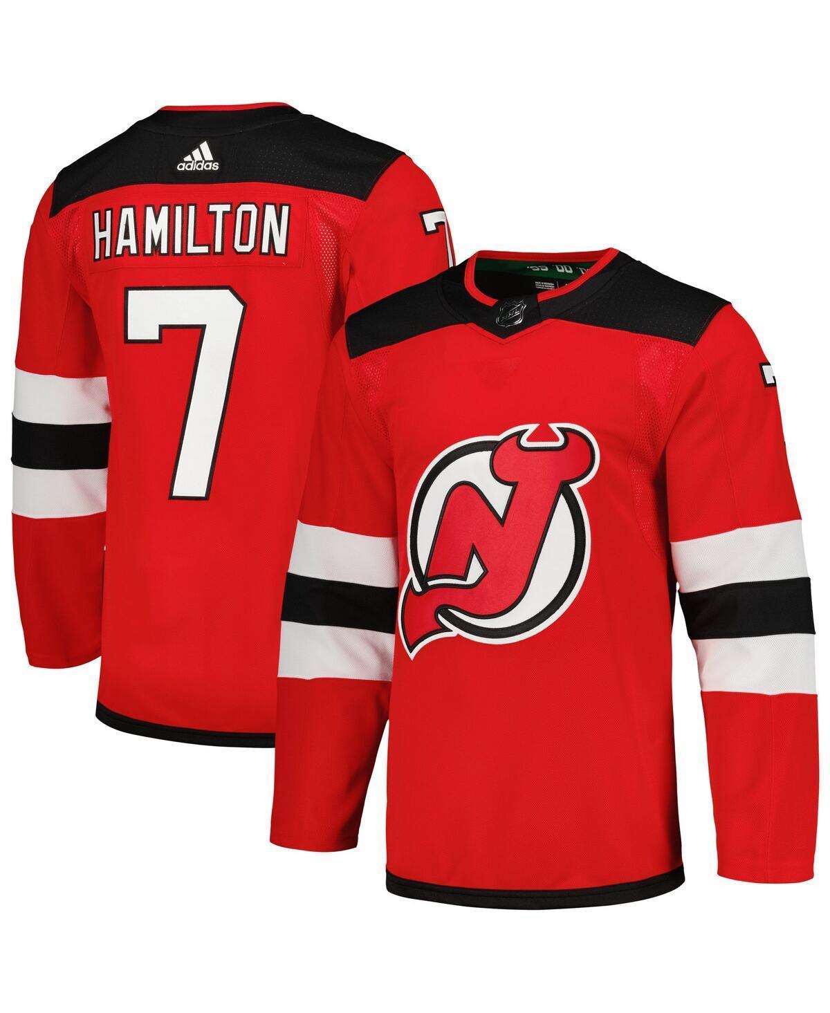 Mens adidas Dougie Hamilton Red New Jersey Devils Home Authentic Player Jersey - Red Product Image