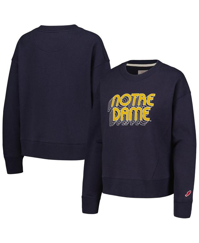 Womens League Collegiate Wear Notre Dame Fighting Irish Boxy Pullover Sweatshirt Blue Product Image