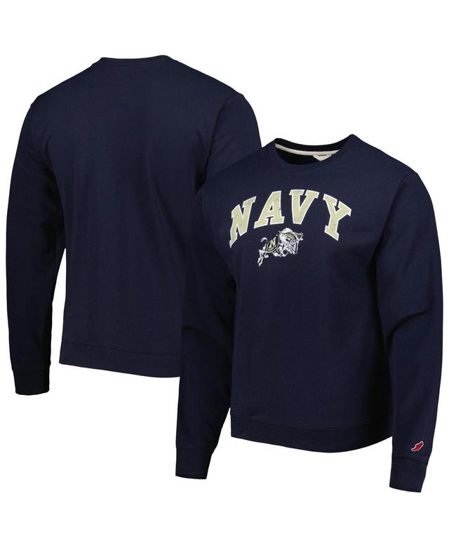 Mens League Collegiate Wear Midshipmen 1965 Arch Essential Fleece Pullover Sweatshirt Blue Product Image