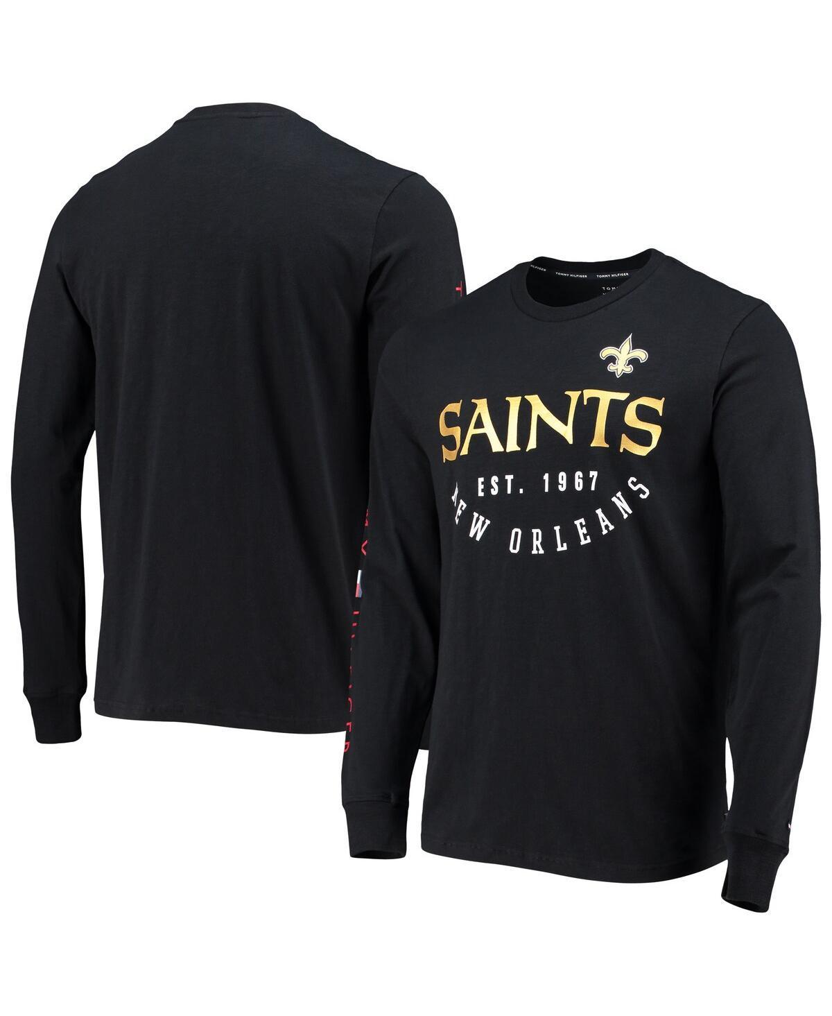 Mens Tommy Hilfiger Black New Orleans Saints Peter Long Sleeve T-shirt Product Image