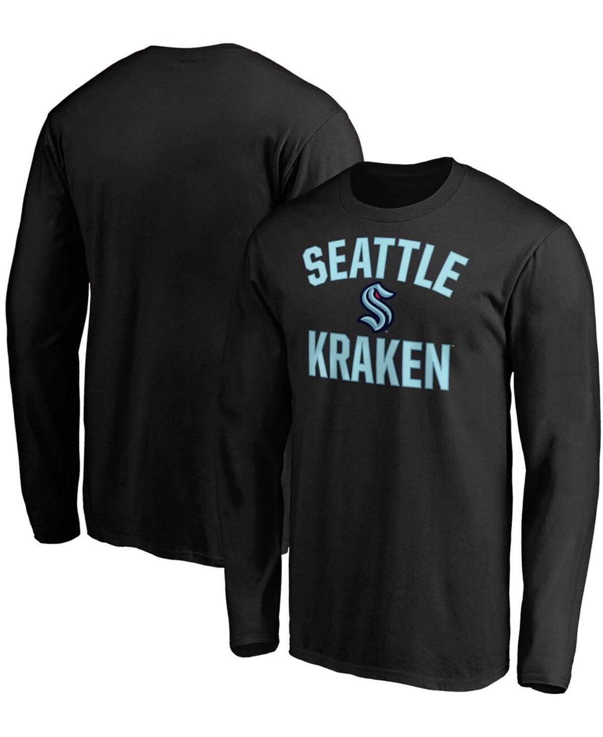 Mens Black Seattle Kraken Victory Arch Long Sleeve T-shirt Product Image