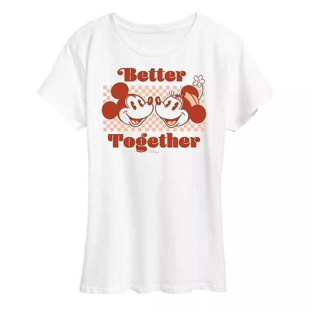 Disneys Mickey & Minnie Mouse Plus Better Together Graphic Tee, Womens Product Image