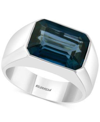 Effy Mens London Blue Topaz Ring (9-1/4 ct. t.w.) in Sterling Silver Product Image