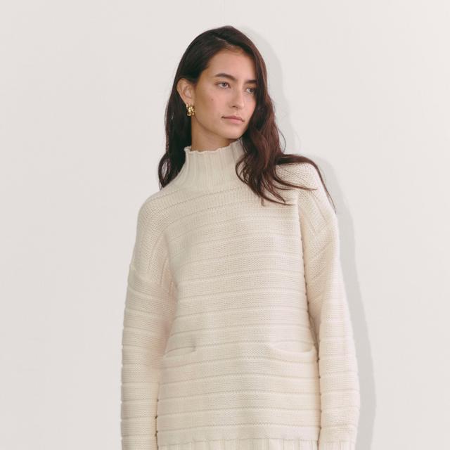 The Oversized Turtleneck in Luxe Merino Product Image