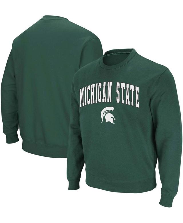 Mens Colosseum Michigan State Spartans Arch & Logo Crew Neck Sweatshirt Product Image