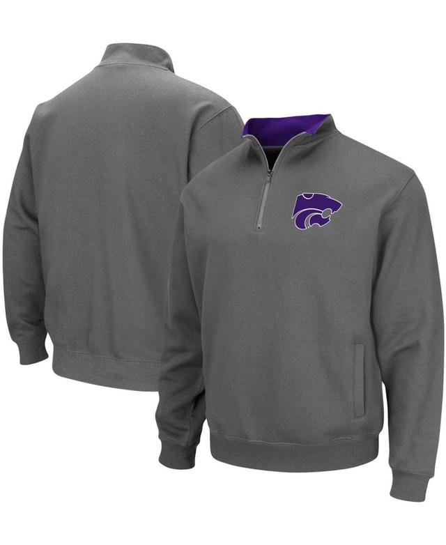 Mens Colosseum Charcoal Kansas State Wildcats Tortugas Logo Quarter-Zip Jacket Product Image