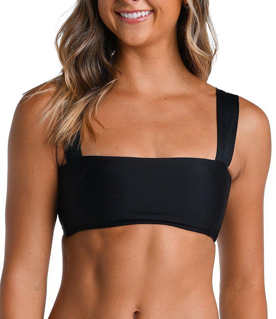 Hobie Solids Square Neck Soft Straps Bralette Swim Top Product Image