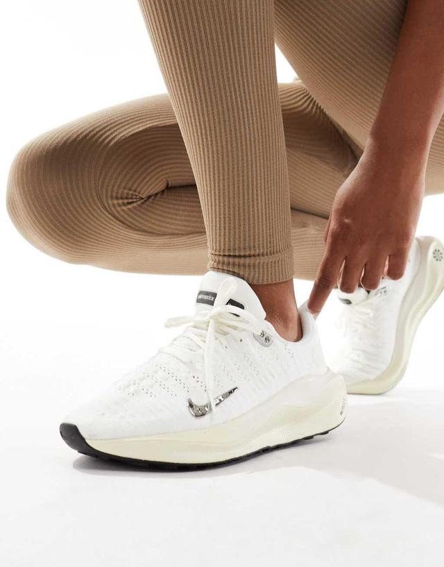 Nike Running React Infinity Run Flyknit sneakers in white Product Image