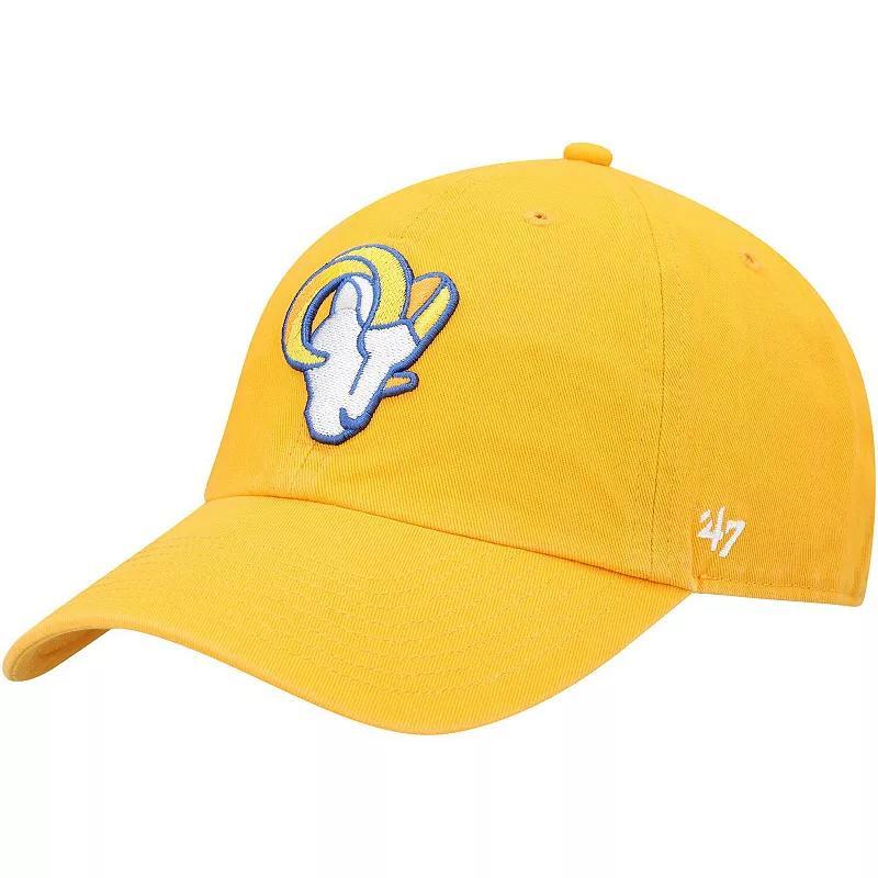 Mens Gold-Tone Los Angeles Rams Secondary Clean Up Adjustable Hat Product Image