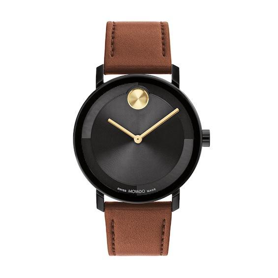 Men's Movado BoldÂ® Evolution Black IP Strap Watch with Textured Tonal Black Dial (Model: 3601123) Product Image