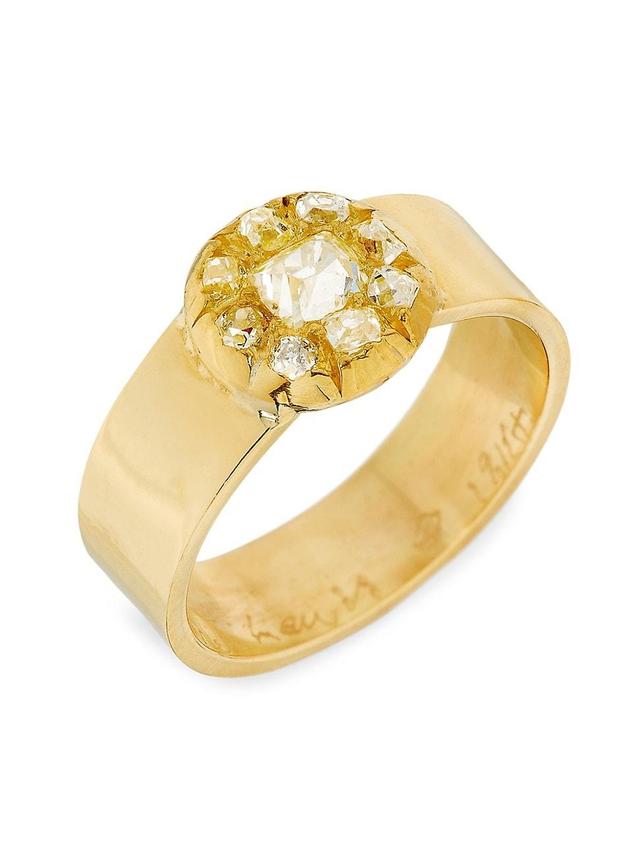 Womens 18K Yellow Gold & 1.15 TCW Diamond Cluster Ring Product Image