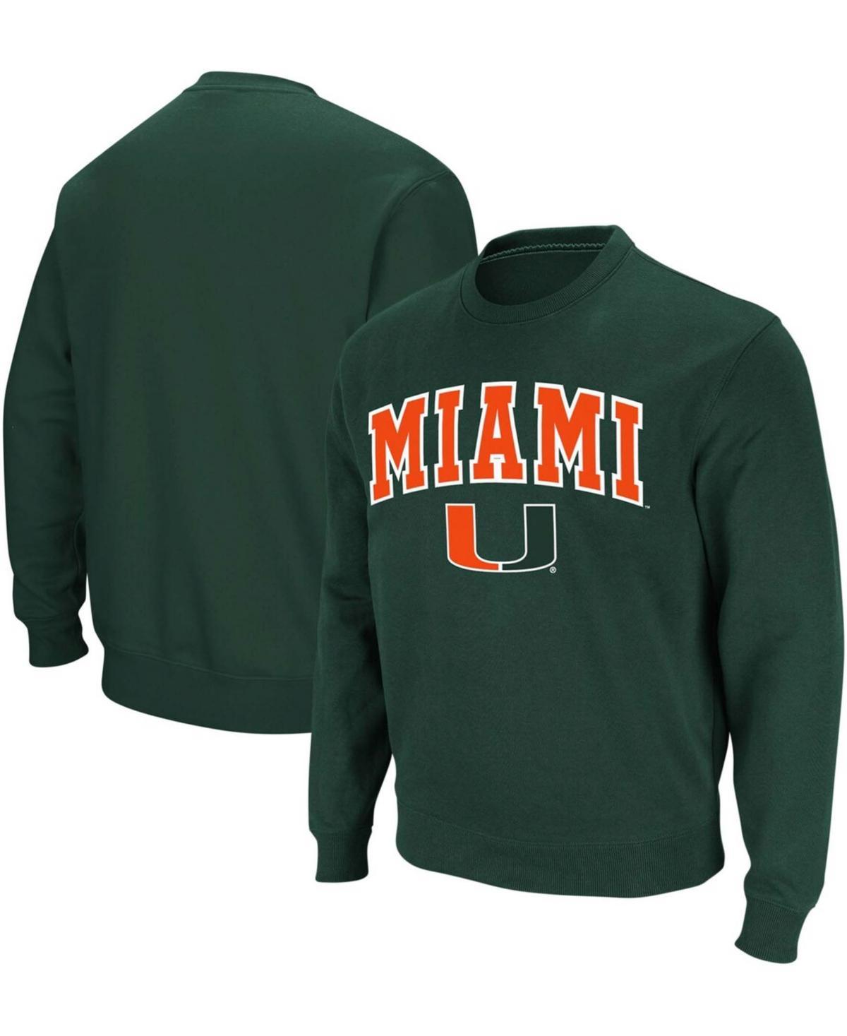 Mens Colosseum Miami Hurricanes Arch & Logo Crew Neck Sweatshirt Product Image