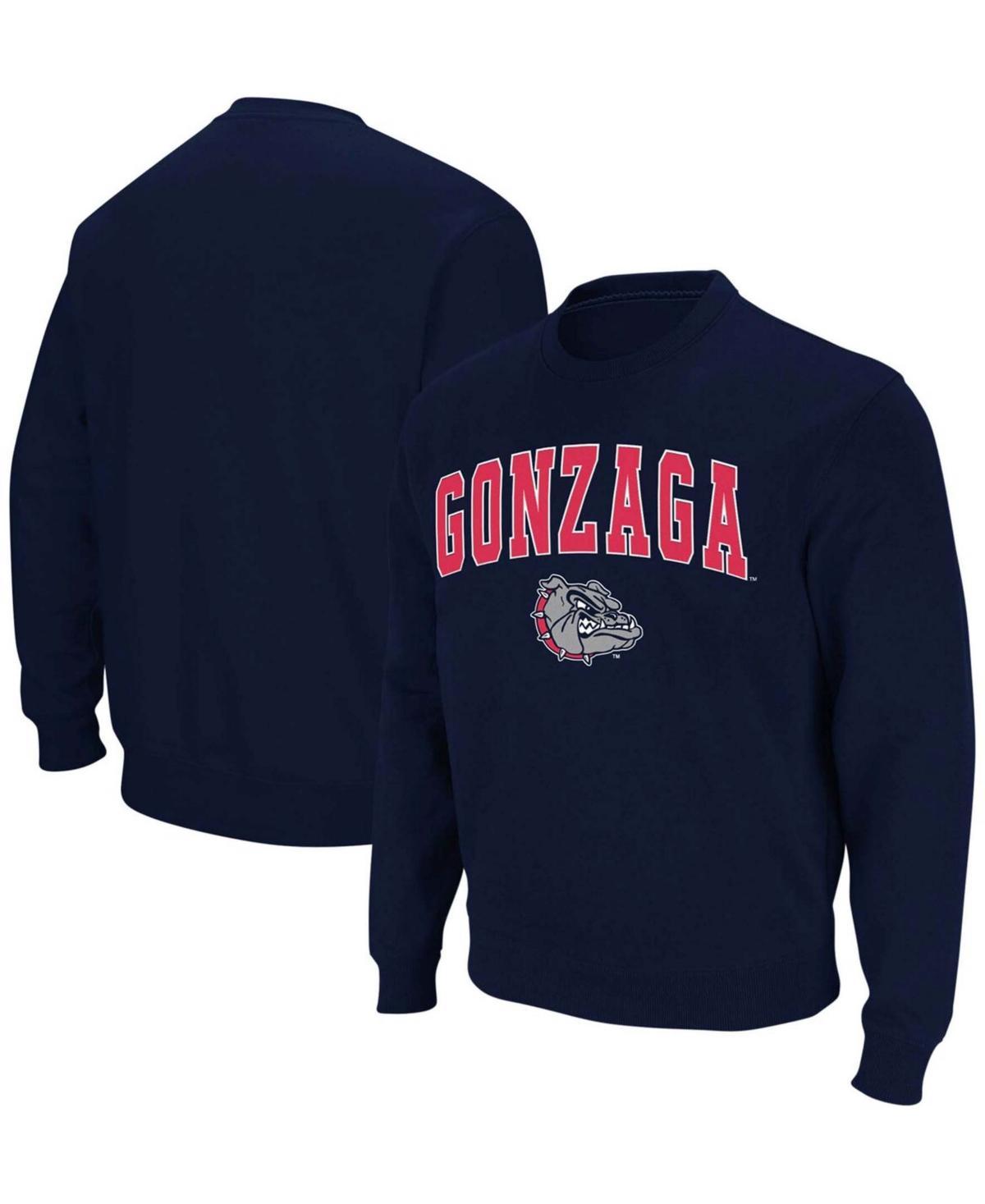 Mens Colosseum Navy Gonzaga Bulldogs Arch & Logo Crew Neck Sweatshirt Zag Blue Product Image