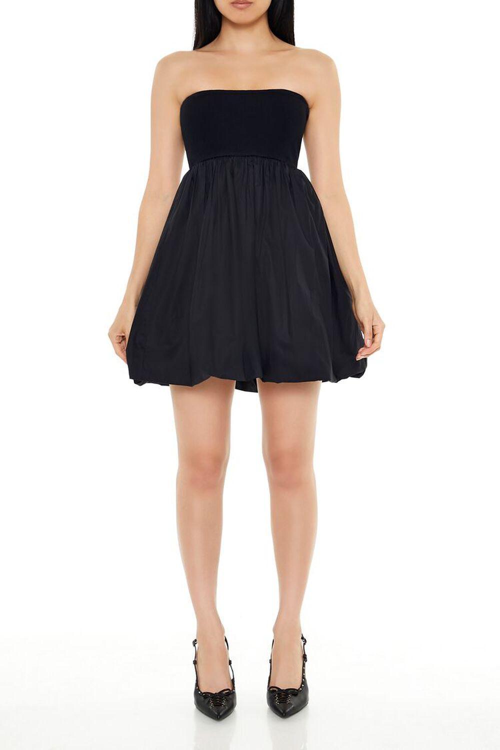 Bubble-Hem Mini Dress | Forever 21 Product Image