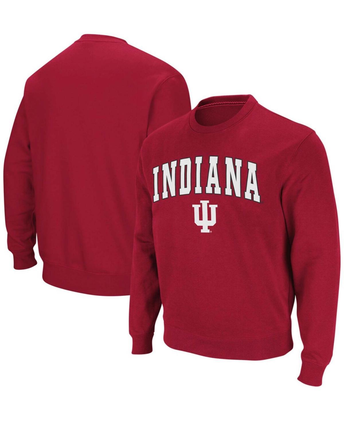 Mens Colosseum Crimson Indiana Hoosiers Arch & Logo Crew Neck Sweatshirt Product Image