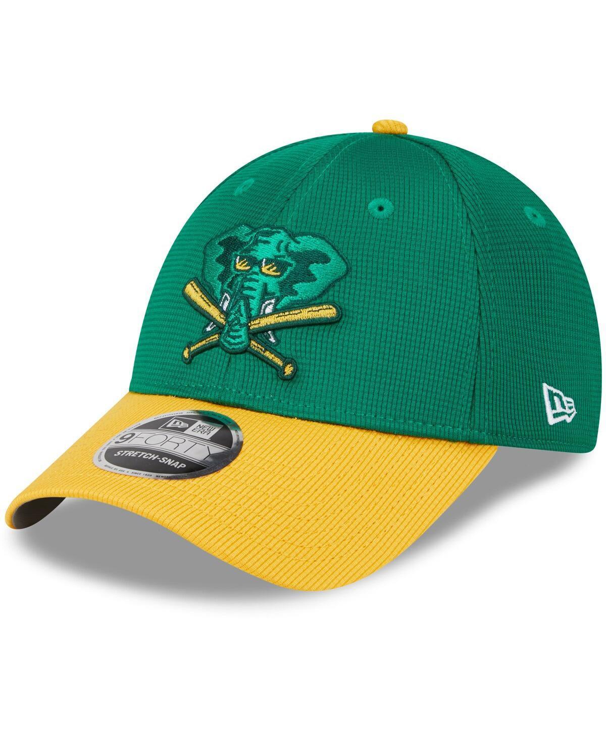 Mens New Era Kelly Oakland Athletics 2024 Batting Practice 9FORTY Adjustable Hat Product Image